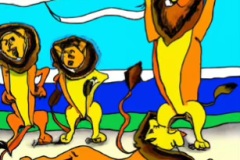 DALL·E-2023-02-04-15.58.25-The-lions-took-a-big-stretch-on-the-warm-sand-on-beach-Dr.-Seuss-style-drawings-compressed