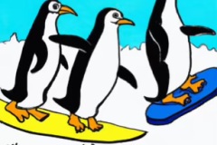 DALL·E-2023-02-04-16.02.18-The-penguins-were-the-first-to-try-surfing-on-beach-Dr.-Seuss-style-drawings-compressed