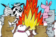 DALL·E-2023-02-04-16.12.19-Zoo-animals-all-gathered-around-a-bonfire-to-roast-marshmallows-Dr.-Seuss-style-drawings-compressed